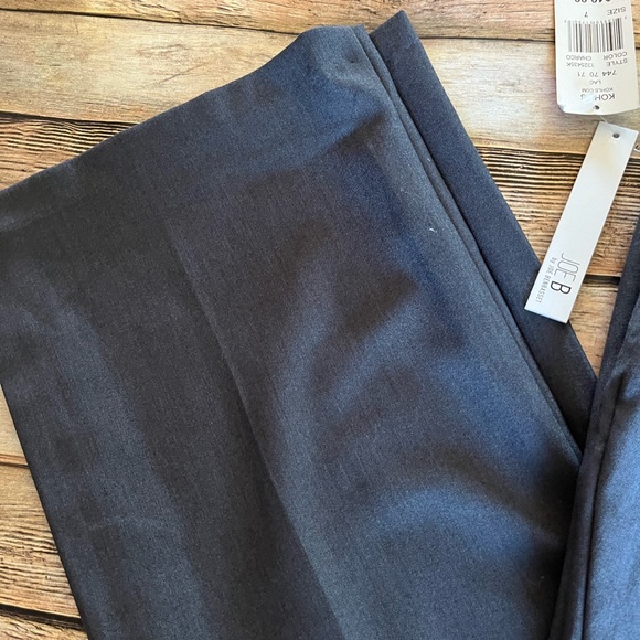NWT Joe B by Joe Benbasset Charcoal Gray Semi Flare Leg Trouser Pants Size 7 - Picture 4 of 9
